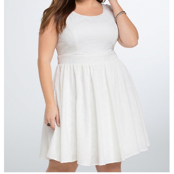 torrid Dresses & Skirts - TEXTURED FLORAL SKATER DRESS